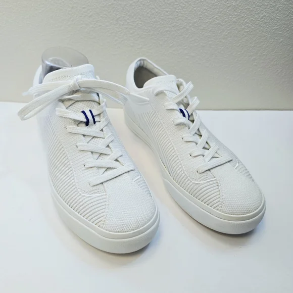 Rothy's The Lace Up Sneaker White Knit size 8